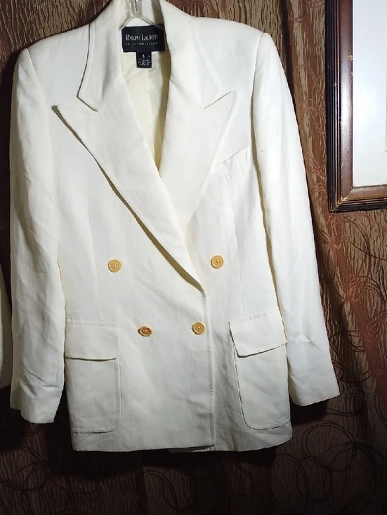 Ralph Lauren Off-White Double-Breasted Blazer - Picture 14 of 14